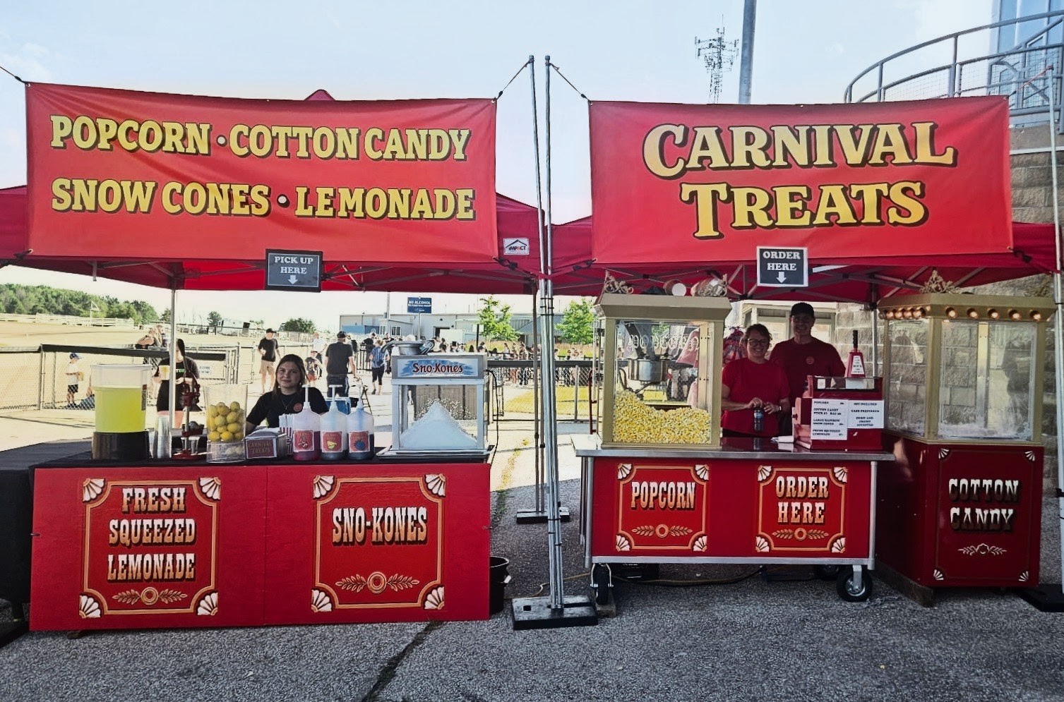Carnival Treats outdoor concession setup