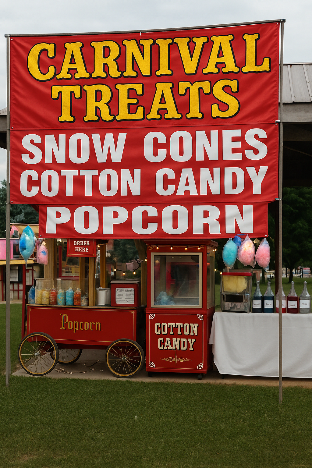 Carnival Treats outdoor setup